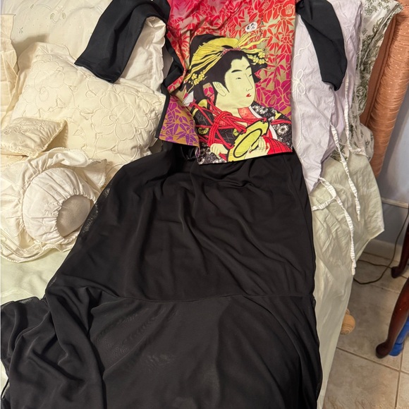 Colorful Geisha Print Top - Picture 7 of 7